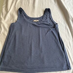 Madewell Knit Tank Slate Blue Ribbed